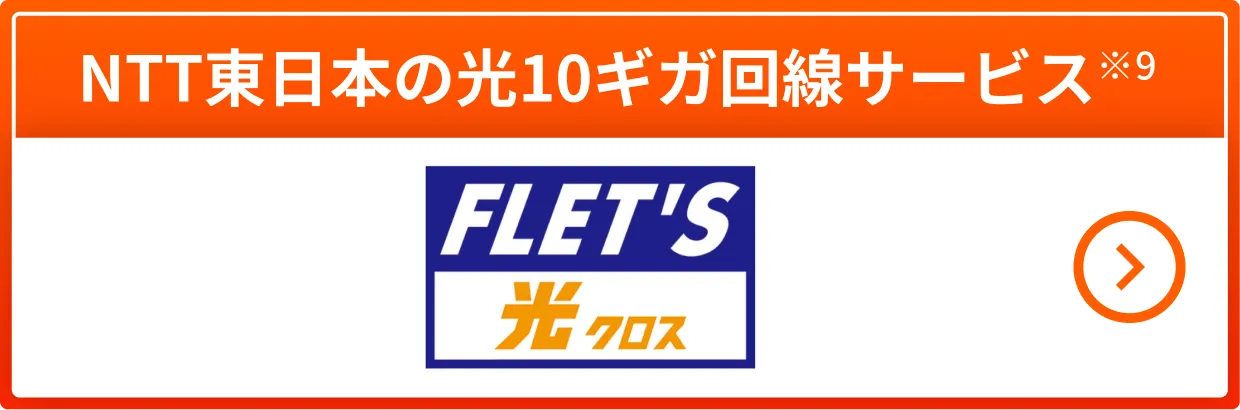 NTT東日本の光10ギガ回線サービス※9