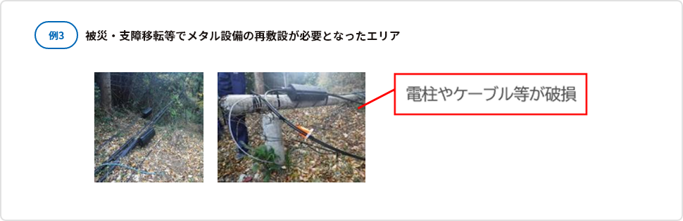 例3 被災・支障移転などでメタル設備の再敷設が必要となったエリア