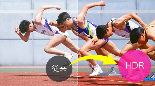 HDRの比較イメージ