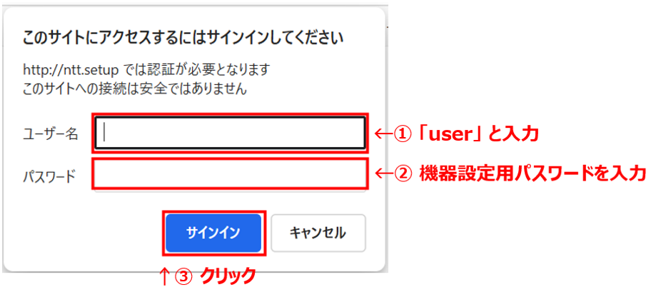認証画面